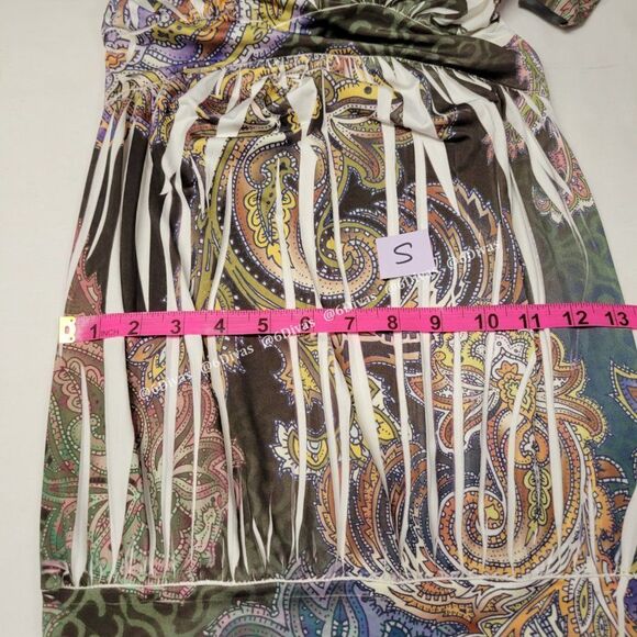 𝅺MI Manci Sexy Slinky Print Dress Size S- NWOT - Picture 8 of 11